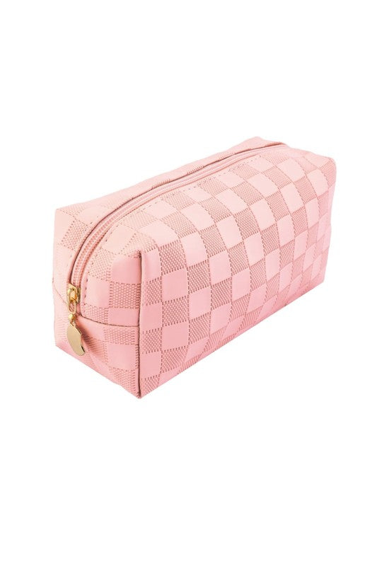 Checkered Cosmetic Pouch