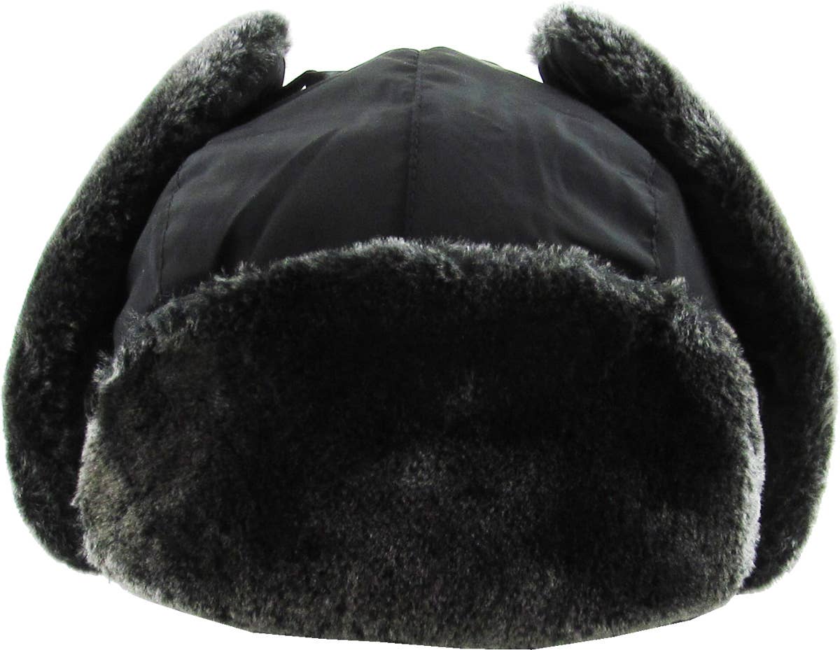 Soft Fur Solid Trapper: BLK