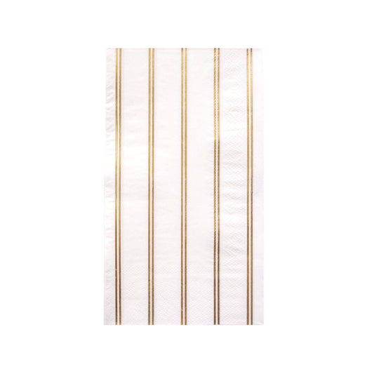 Gold Signature Stripe Guest Towels