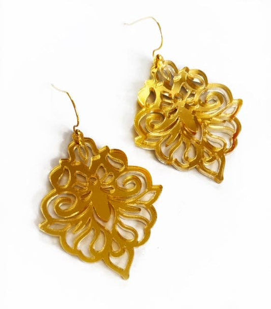 Gold Mirror Earrings