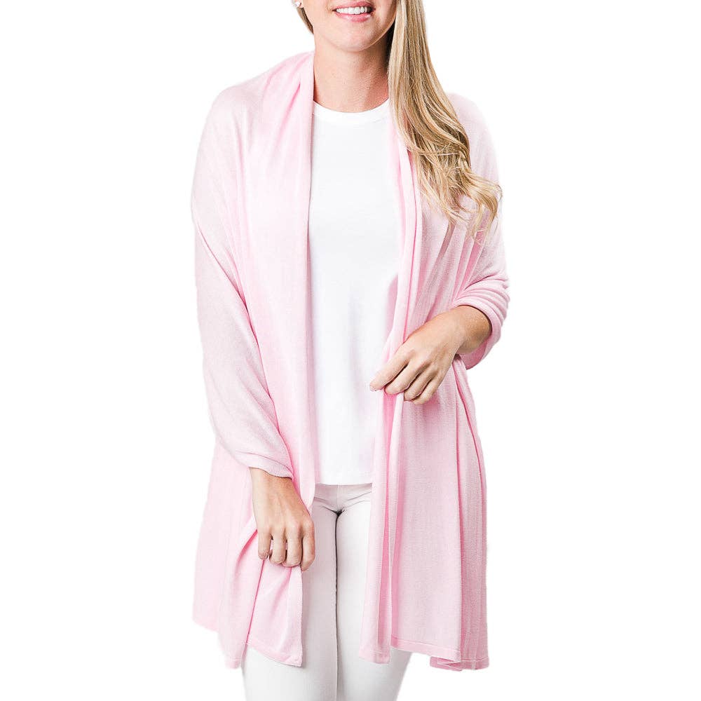 Peony Pink Ari Bamboo Shawl Wrap