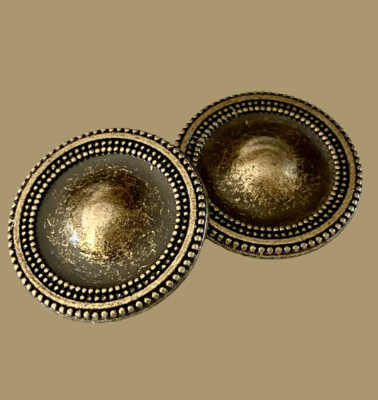 Original Antique GOLD Magnet Button Pin Set