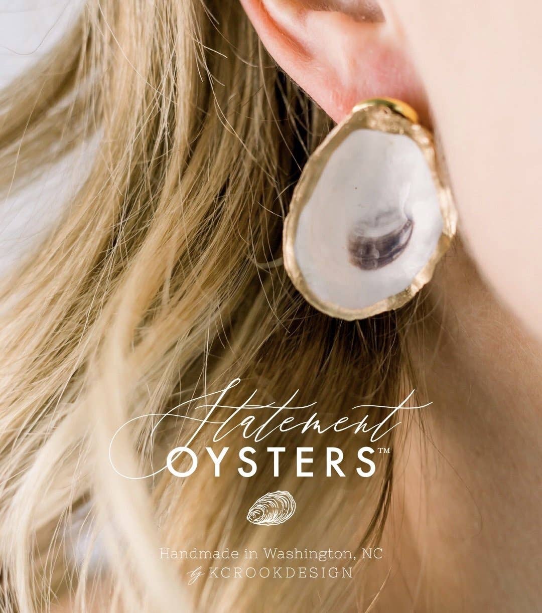 Gold Oyster Earring