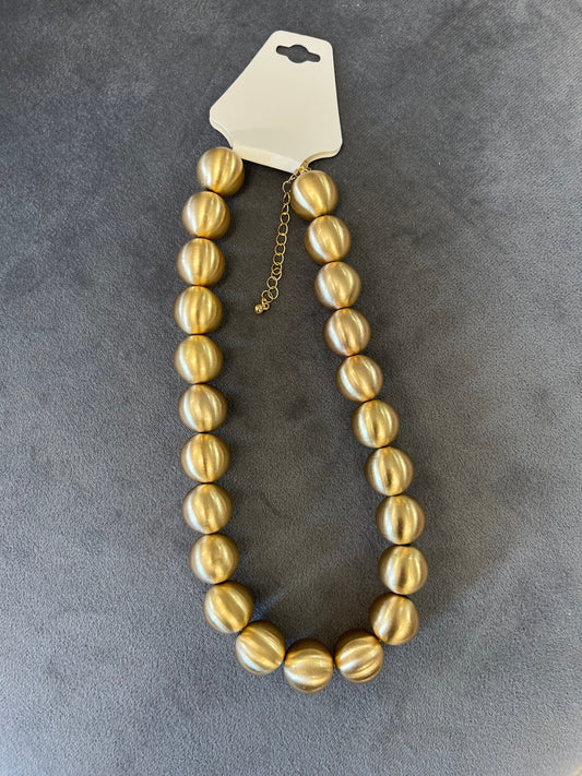 Gold Beaded Necklace