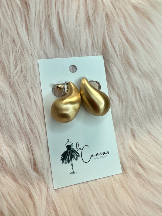 Gold Tear Drop Earrings