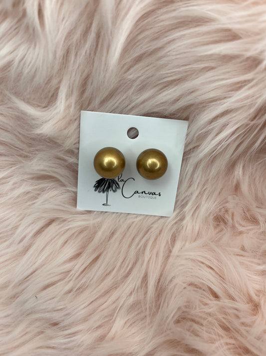 Gold Metallic Ball Studs