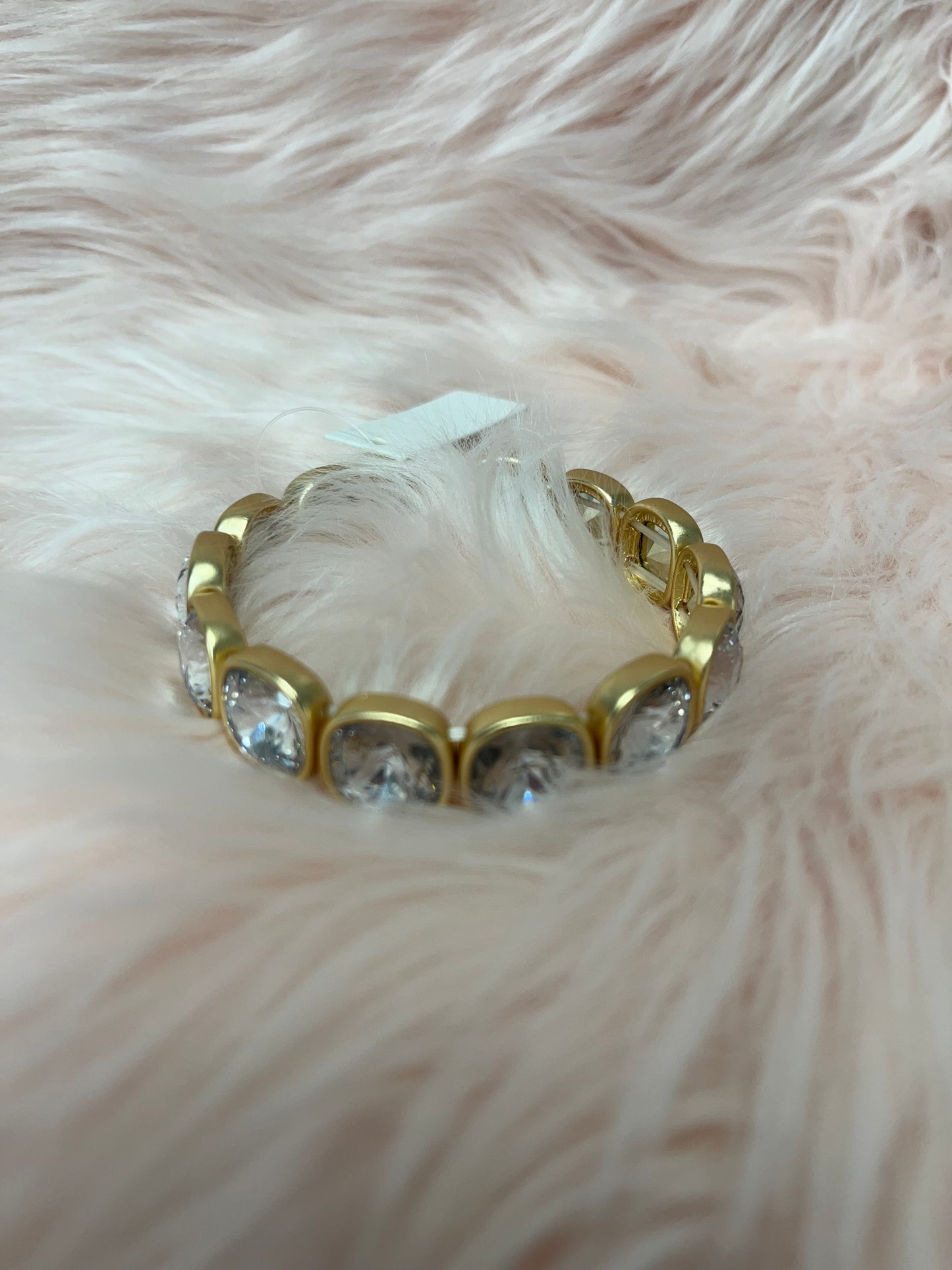 Clear Crystal and Gold Bracelet