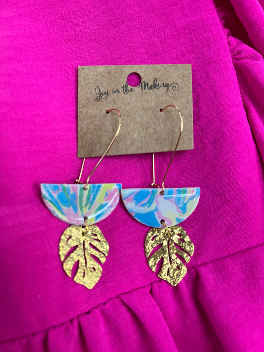 Tropical Leaf Earrings