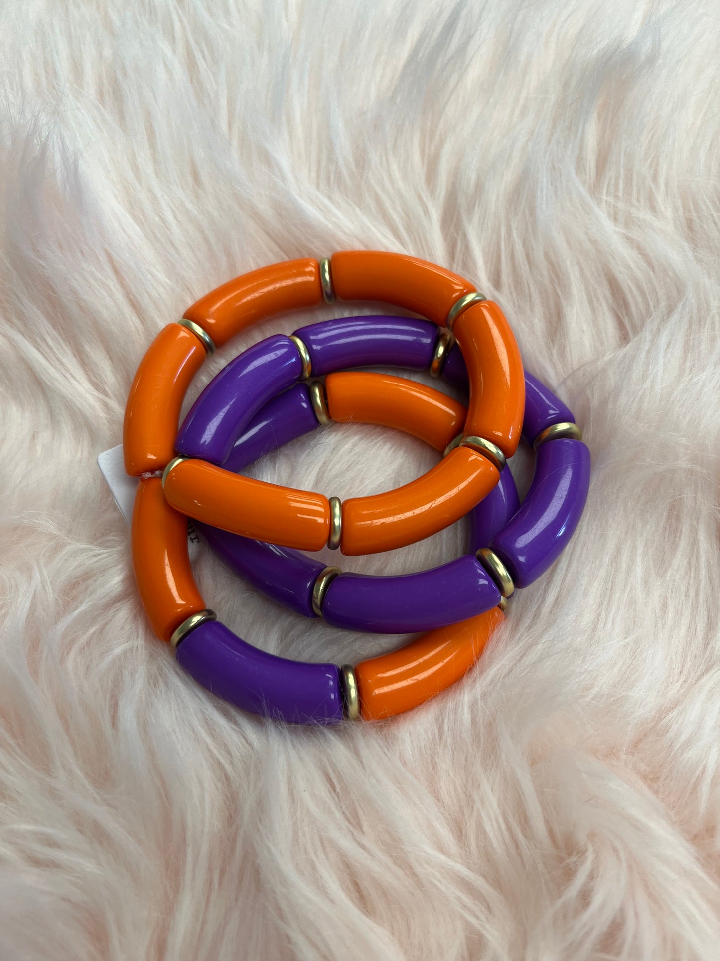 Purple & Orange Bracelet Set