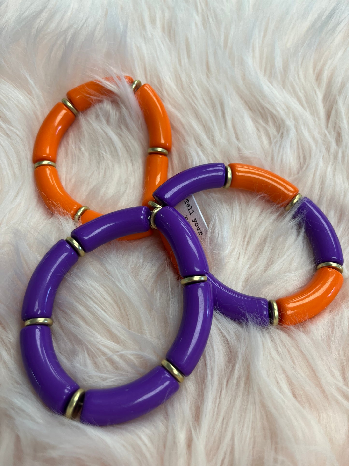 Purple & Orange Bracelet Set