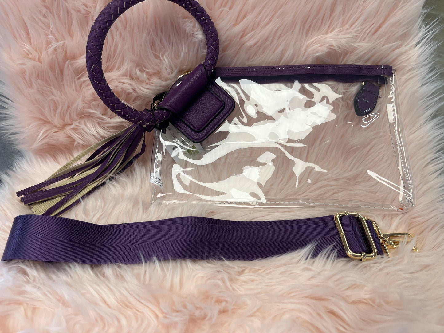 Purple & Clear Clutch