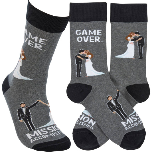 Game Over Mission Accomplished Socks