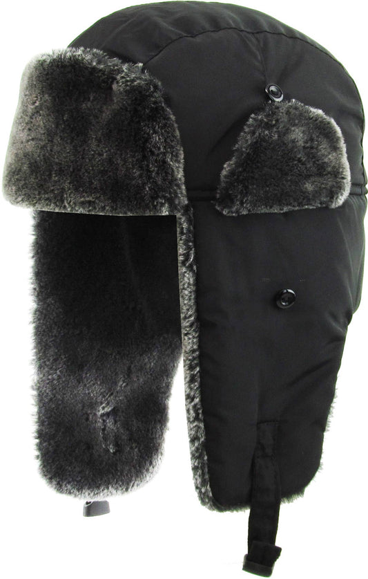 Soft Fur Solid Trapper: BLK