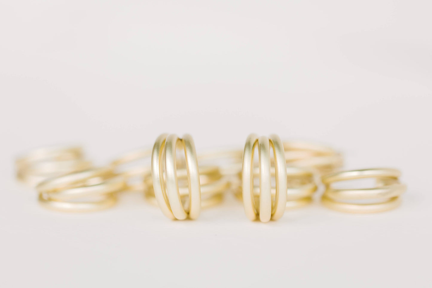 Gold Triple Hoop Earrings