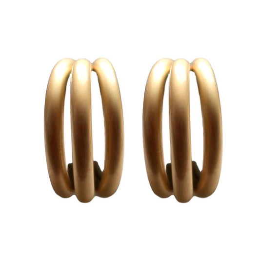 Gold Triple Hoop Earrings