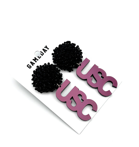 USC Beaded Earrings