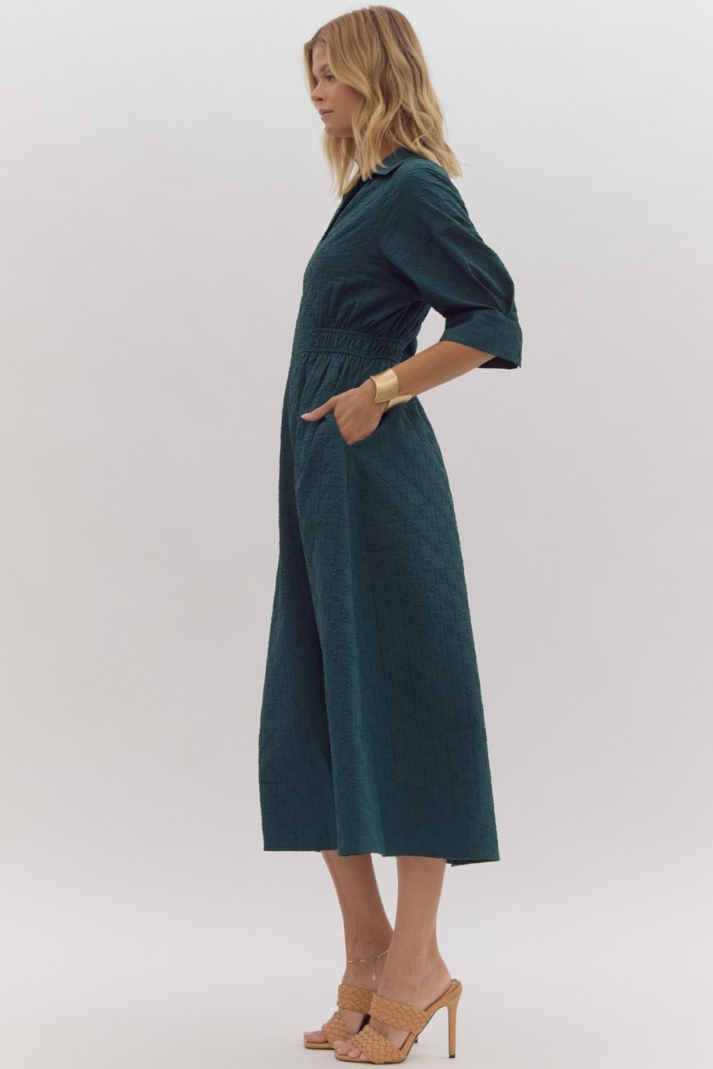 Hunter Green Midi Dress