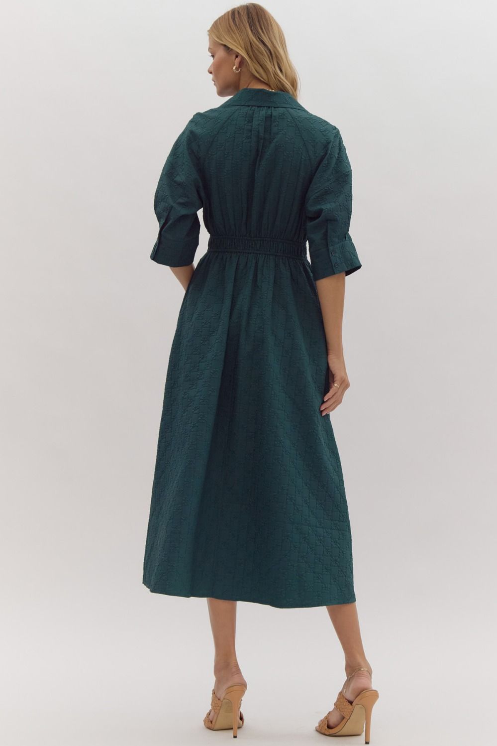 Hunter Green Midi Dress