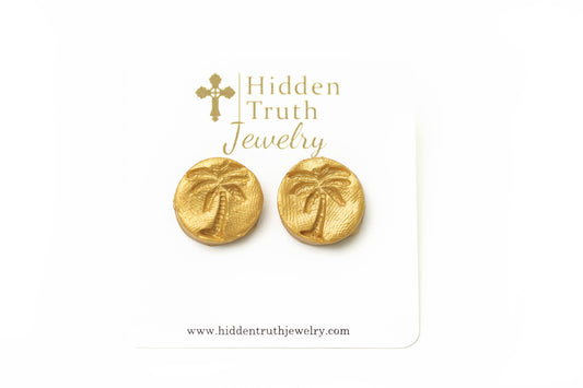 Palmetto Tree Stud Earrings